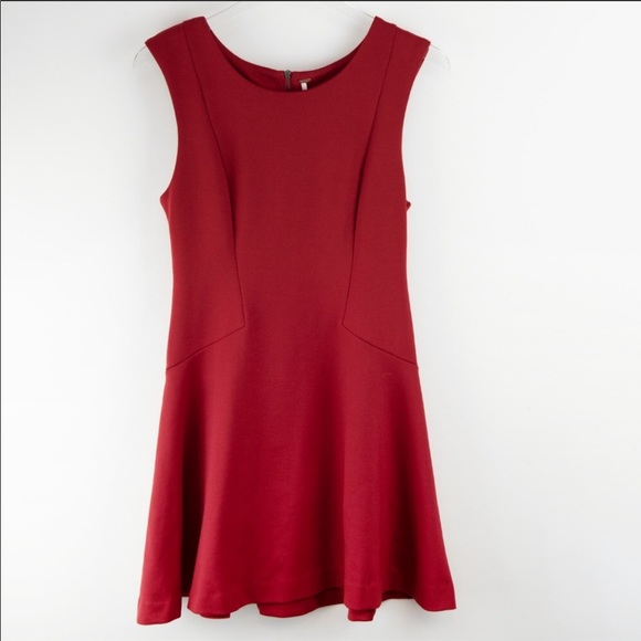 Free People Cha Cha Ponte Dress- Red - Picture 3 of 8